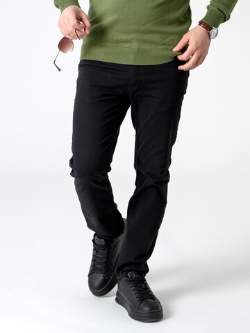 PANTONECLO Regular Trousers 'Pantoneclo Men's Long Chino Pants' in Black