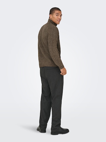 Only & Sons Sweater 'ONSJoin' in Brown