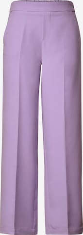 STREET ONE Wide leg Pleated Pants in Purple: front