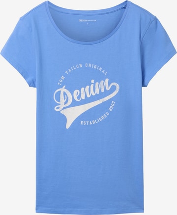 T-shirt TOM TAILOR DENIM en bleu : devant