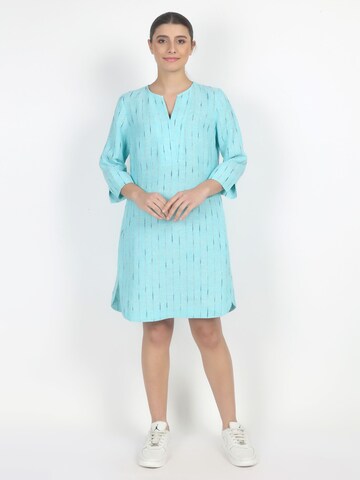 VICCI Germany Midikleid mit eingewebten Streifen in Blau