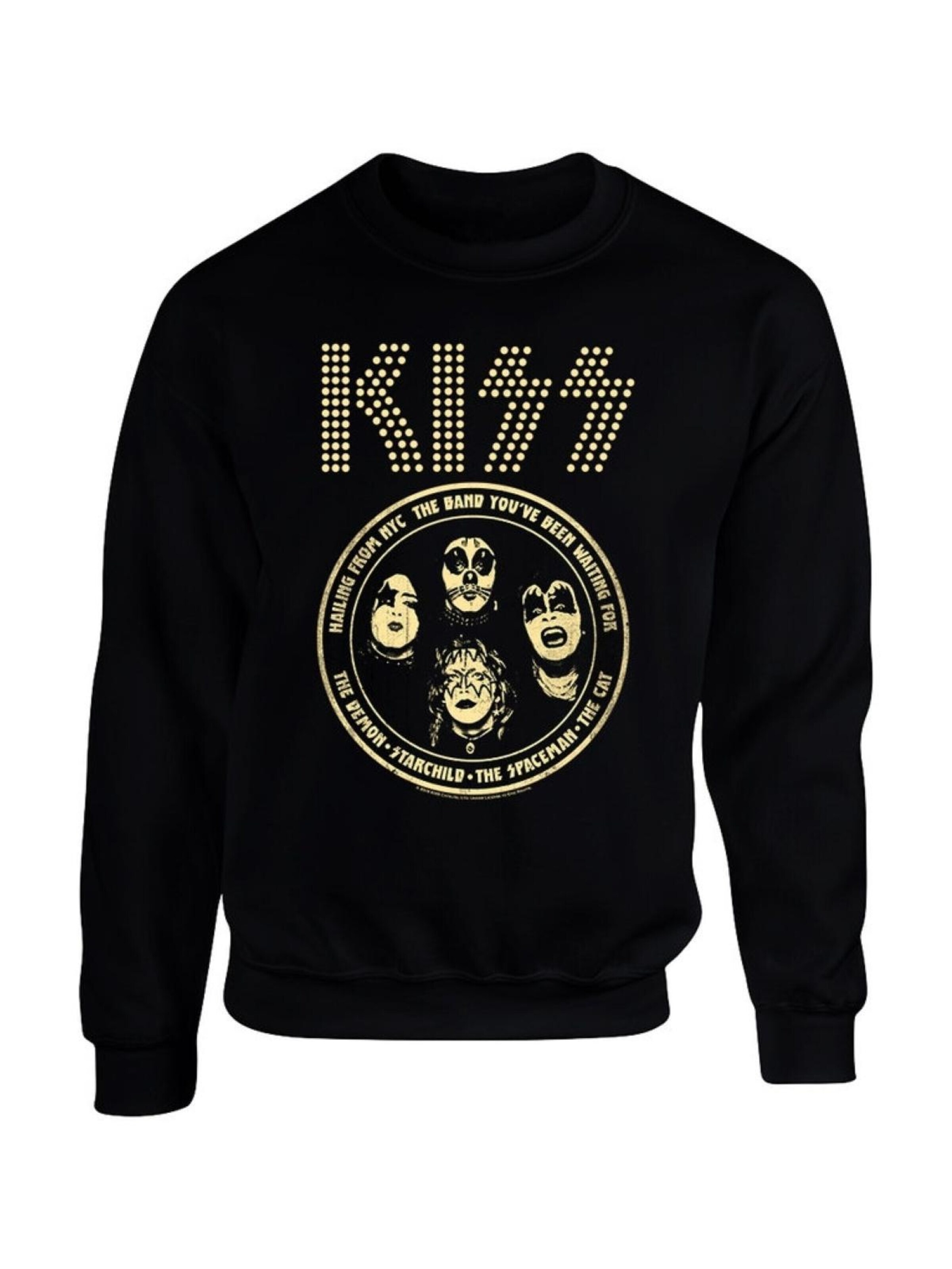 Kiss Sweatshirt 'Kiss - Band  Sweatshirt' i svart: framsida