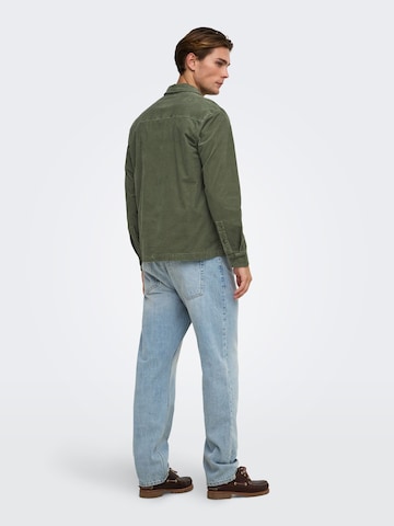Regular fit Camicia 'ONSEwell' di Only & Sons in verde