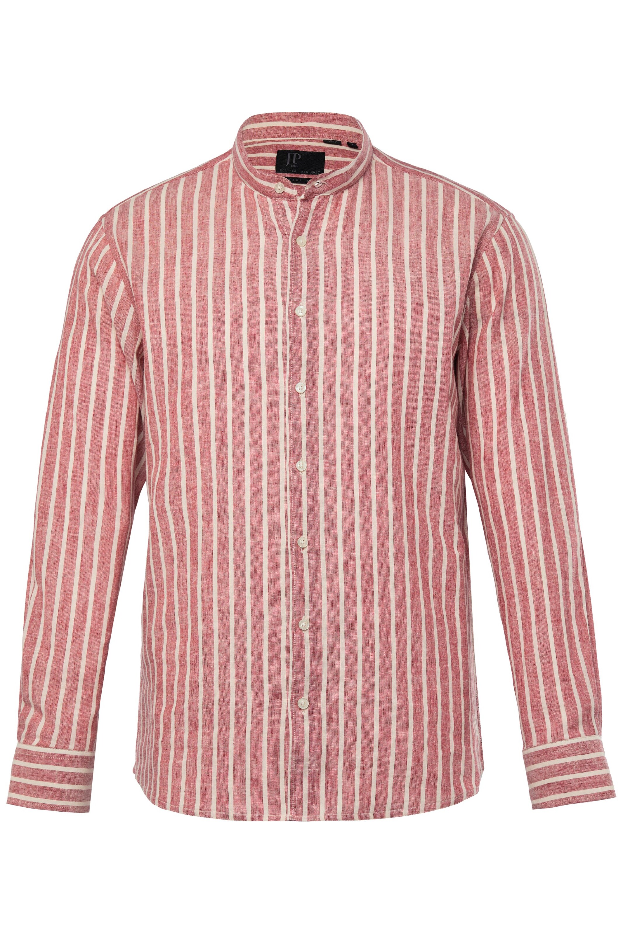 JP1880 Regular fit Overhemd in Bruin: voorkant