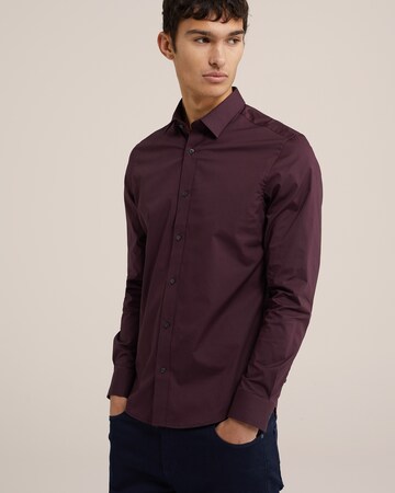 Coupe slim Chemise WE Fashion en rouge : devant