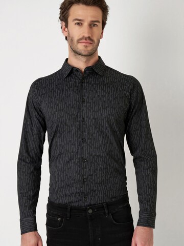 DESOTO Slim fit Overhemd in Zwart
