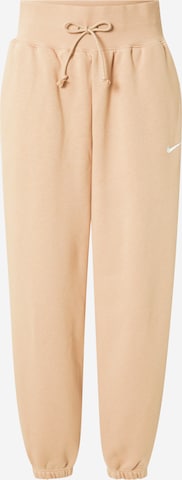 Effilé Pantalon Nike Sportswear en beige : devant