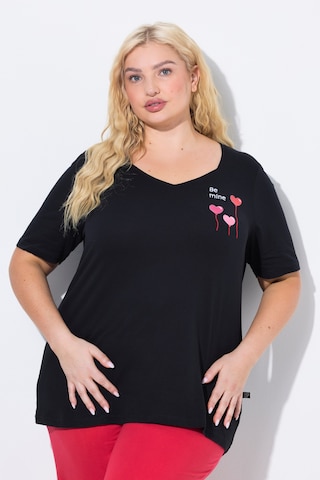 Ulla Popken Slaapshirt in Zwart