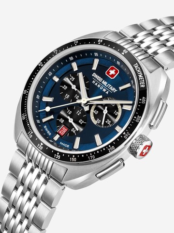SWISS MILITARY HANOWA Analoog horloge 'Defender' in Zilver