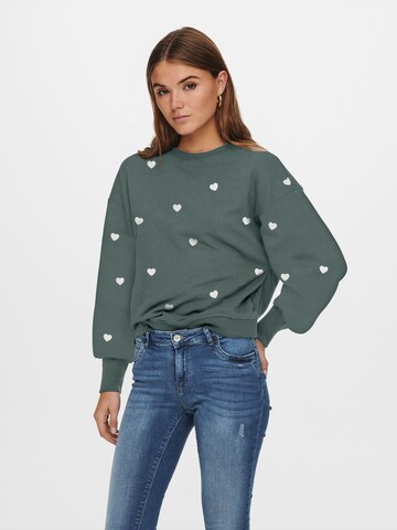 ONLY Sweatshirt 'ONLBROOKE' in Grün: Vorderseite