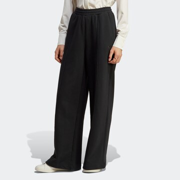 ADIDAS ORIGINALS Wide leg Pants 'Premium Essentials Pintuck' in Black: front