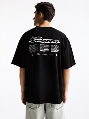 Pull&Bear T-Shirt in Schwarz