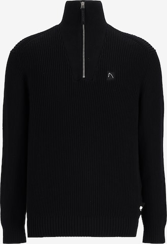 CHASIN' Sweater 'Oliver Half Zip' in Black: front