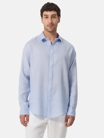 CASH-MERE.CH Comfort fit Overhemd in Blauw: voorkant