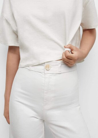 MANGO TEEN Wide leg Jeans 'Marinet' in White