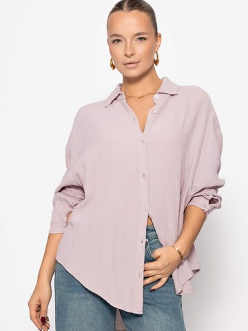 SASSYCLASSY Bluse 'kürzere Variante' in Pink: Vorderseite