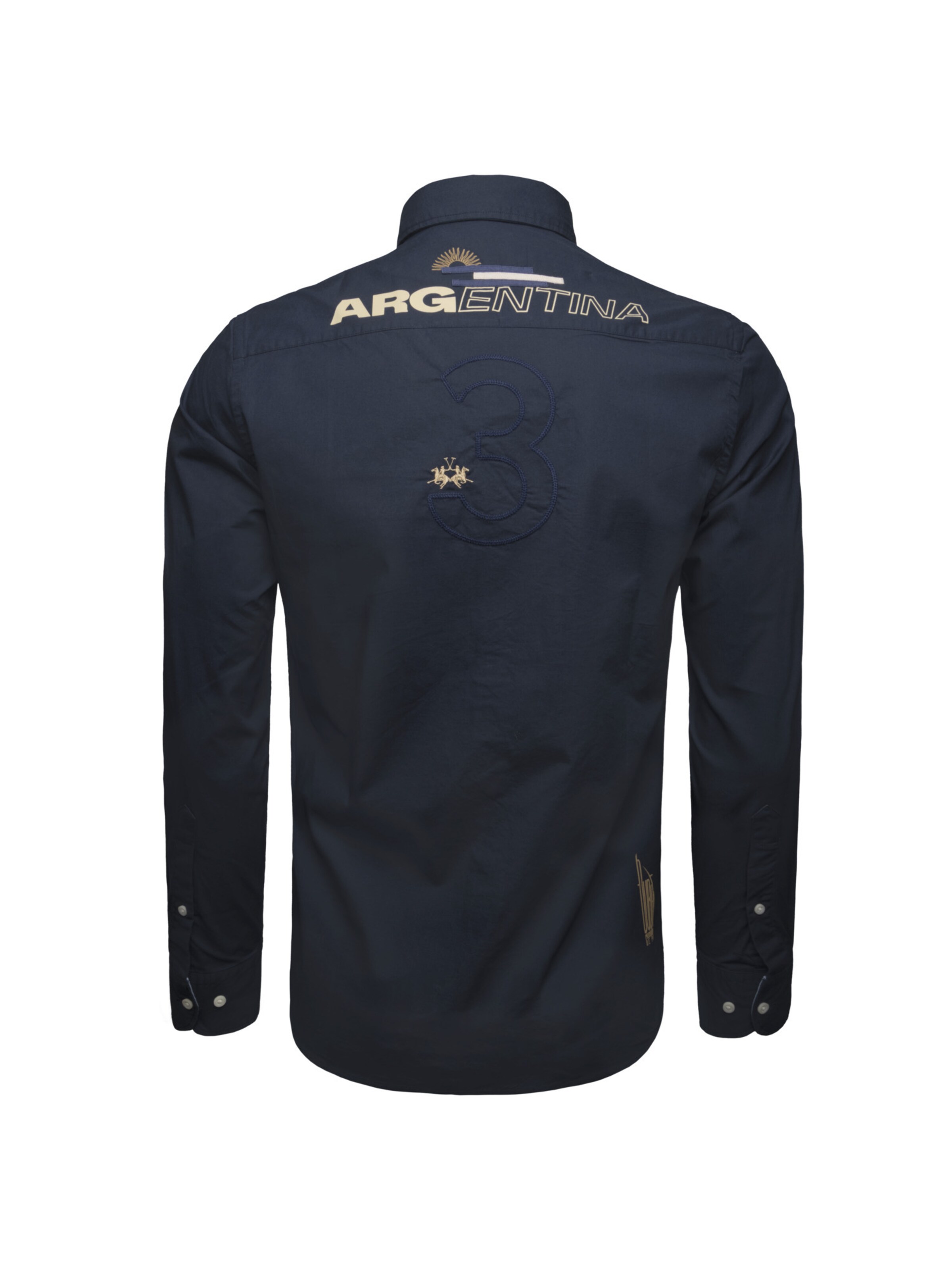 La Martina Comfort fit Button Up Shirt 'MAC601' in Blue