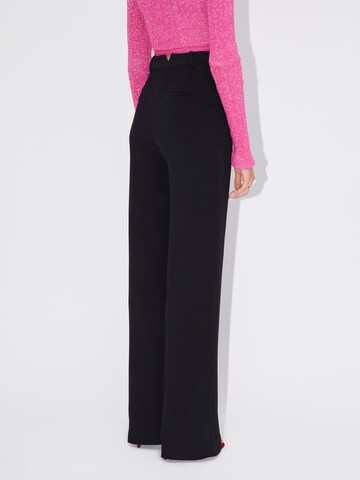 Wide leg Pantaloni con piega frontale 'Anja' di LeGer Premium in nero