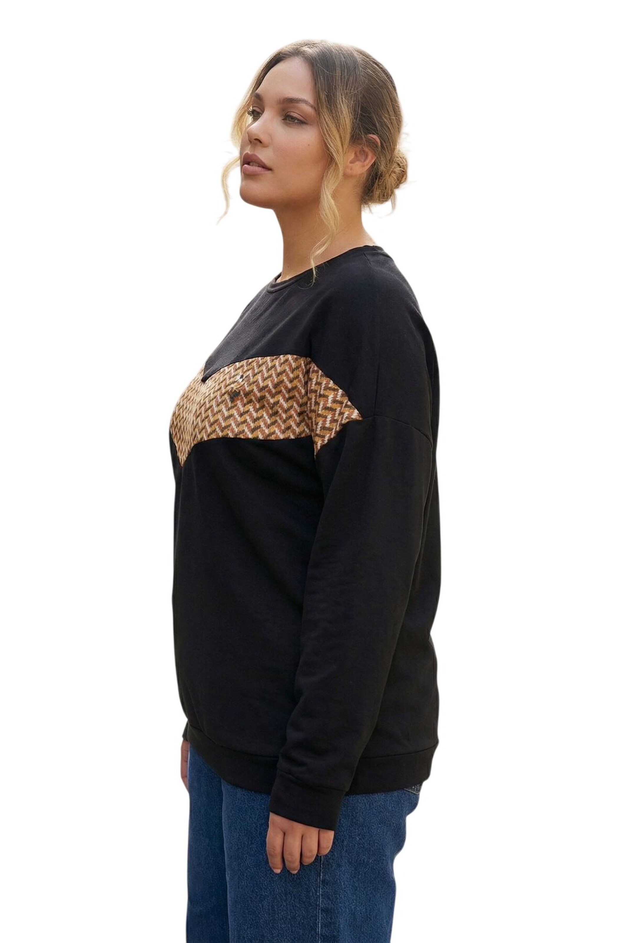 Sweat-shirt Stil Diva en noir