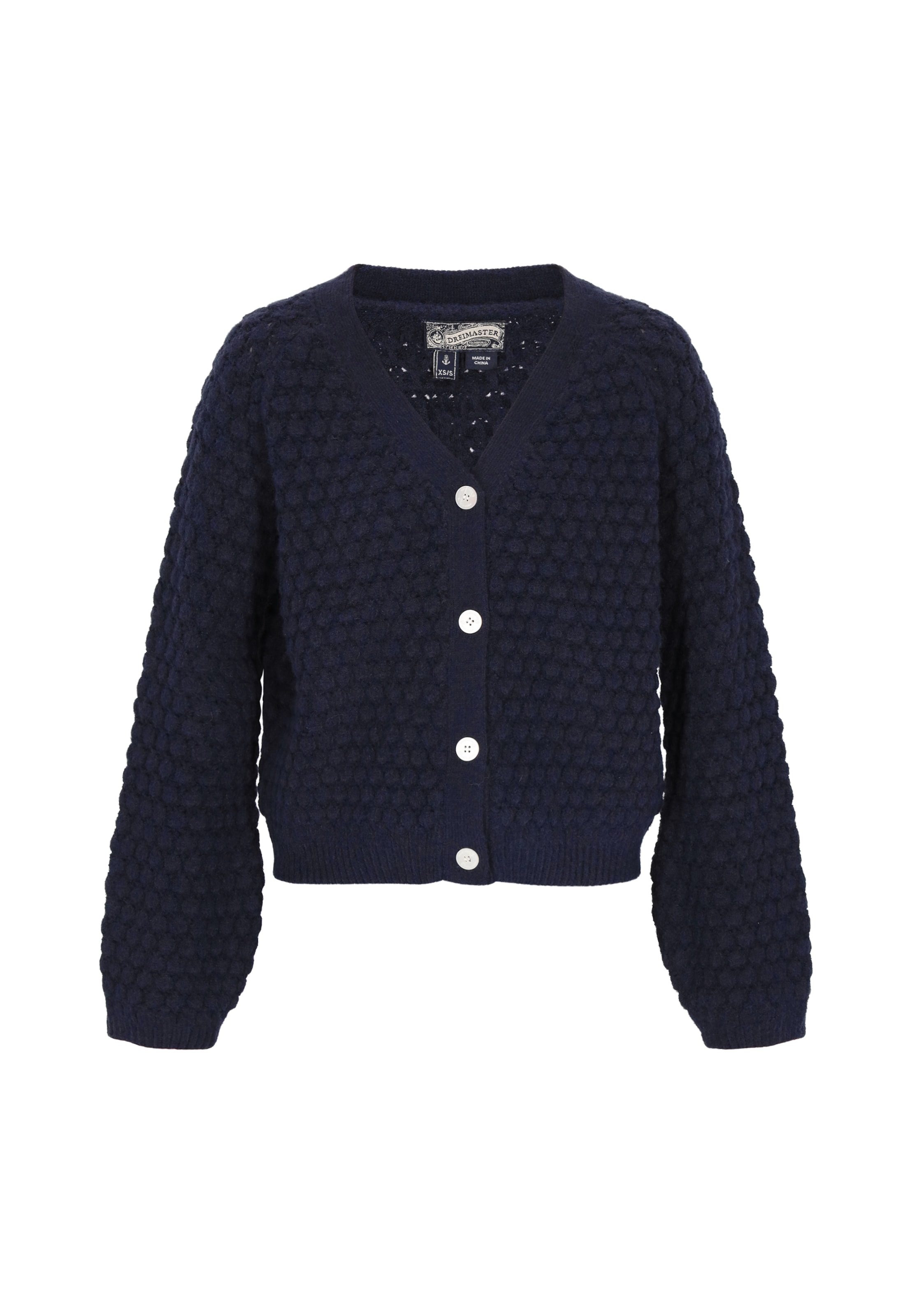 DreiMaster Vintage Вязаная кофта оверсайз в Синий: спереди