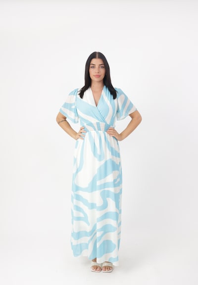 Elara Kleid in 40-42 in hellblau / weiß, Produktansicht