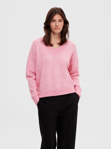 SELECTED FEMME Sweater 'Maline' in Purple: front