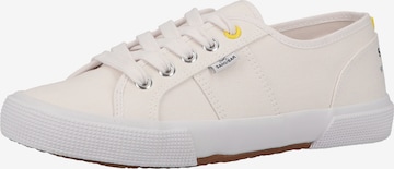 SANSIBAR Athletic Lace-Up Shoes in White: front