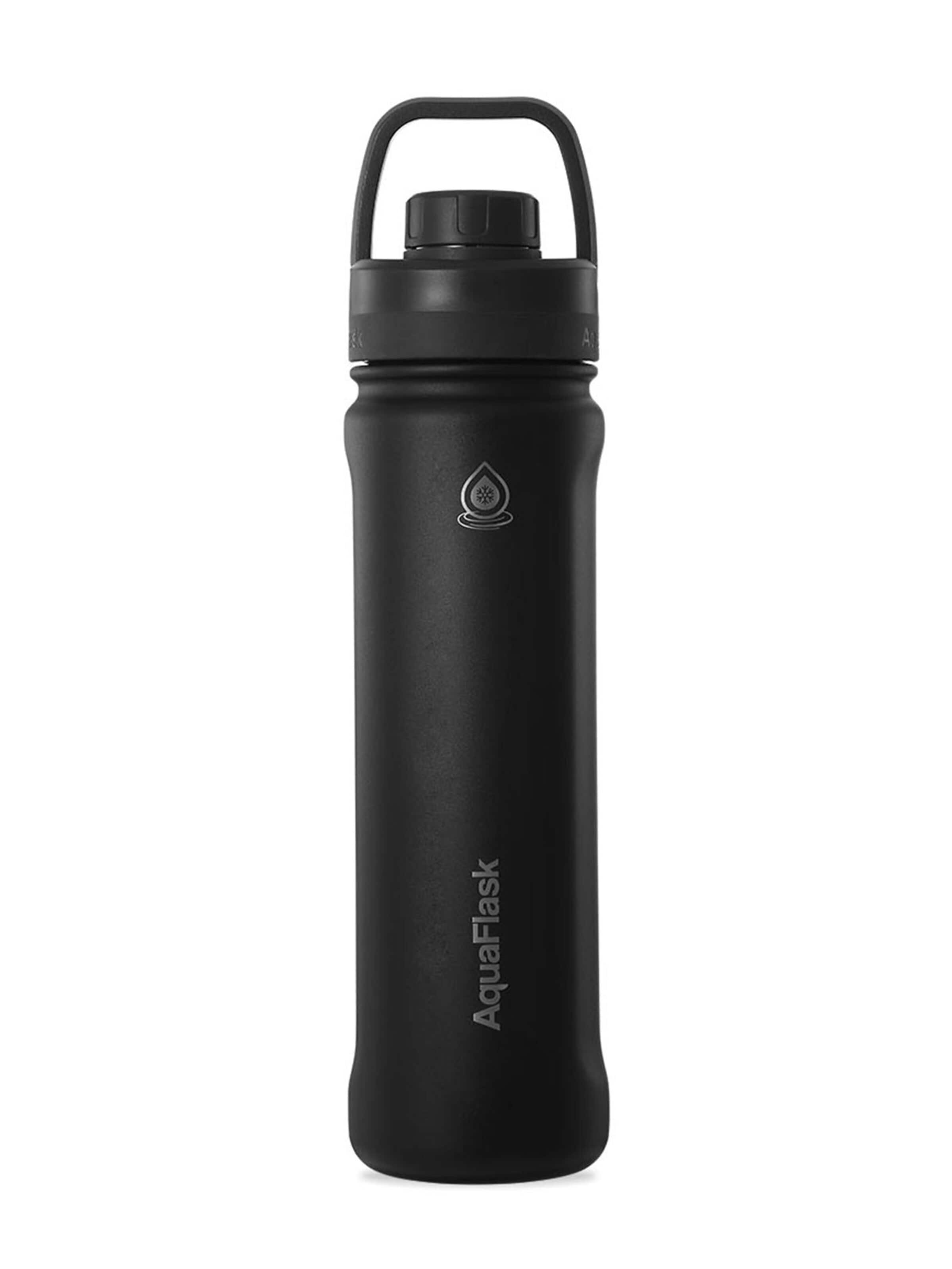 AquaFlask Láhev na vodu 'AquaFlask Termoláhev REGULAR+ 650 ml' – černá: přední strana