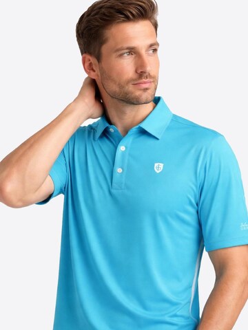 Cocain Underwear Regular fit Athletic Button Up Shirt 'Poloshirt' in Blue