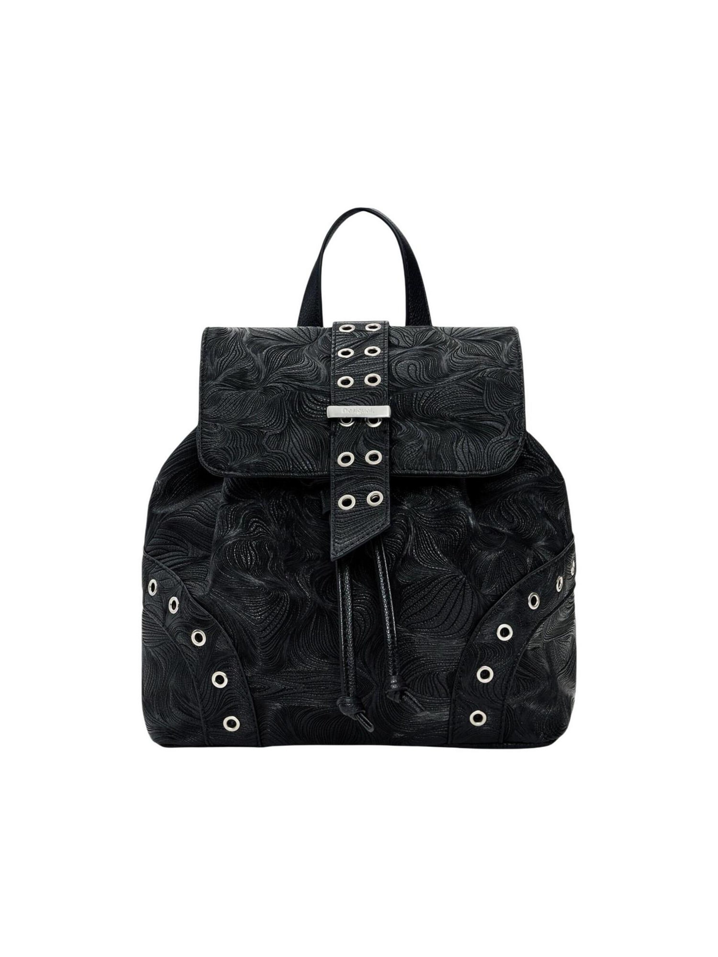 Desigual - Mochila 'BACK_MOONSTONE PRISA SHOR 26SAKP04' en negro: frente