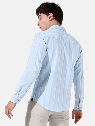 Campus Sutra Regular fit Button Up Shirt 'Evan' in Blue