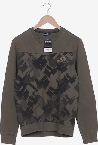 EA7 Emporio Armani Sweatshirt & Zip-Up Hoodie in M in Green: front