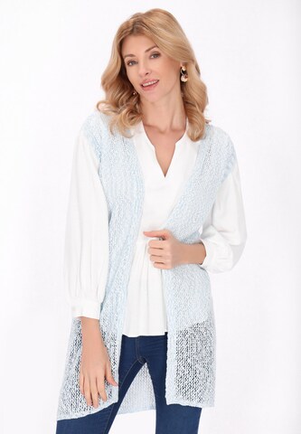 usha FESTIVAL Πλεκτό γιλέκο 'Fashion Look' σε μπλε: μπροστά