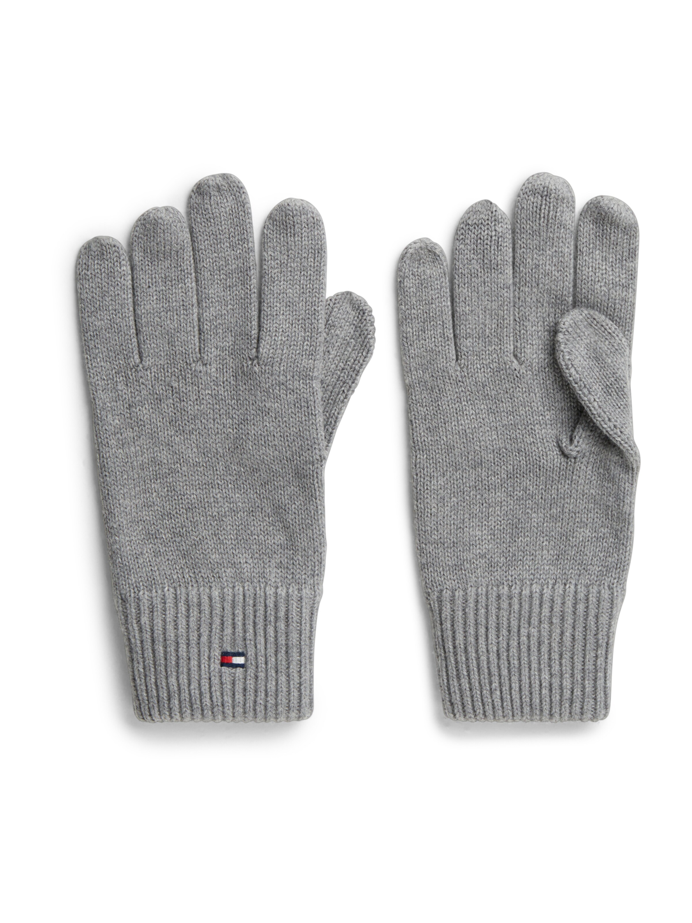 TOMMY HILFIGER Full finger gloves 'Essentials' in Grey: front
