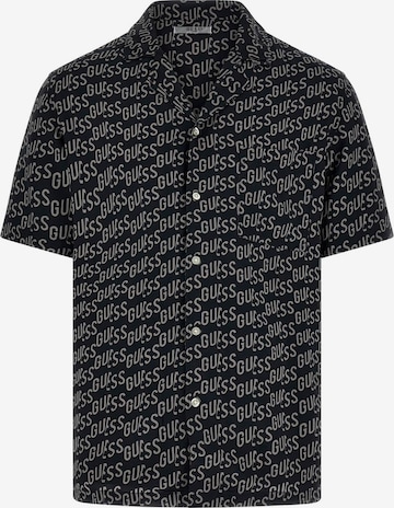 GUESS Regular Fit Hemd in Schwarz: Vorderseite