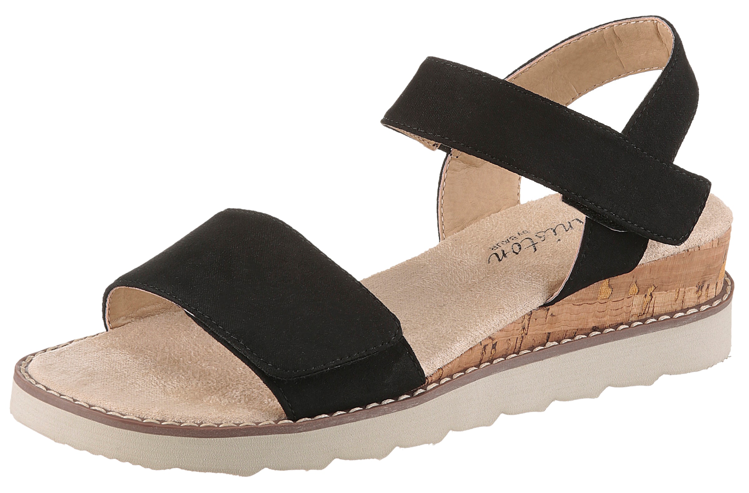 Aniston Sandals in Black: front