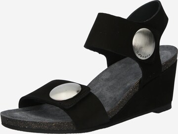 Ca'Shott Sandalen met riem 'ALBERTA' in Zwart: voorkant