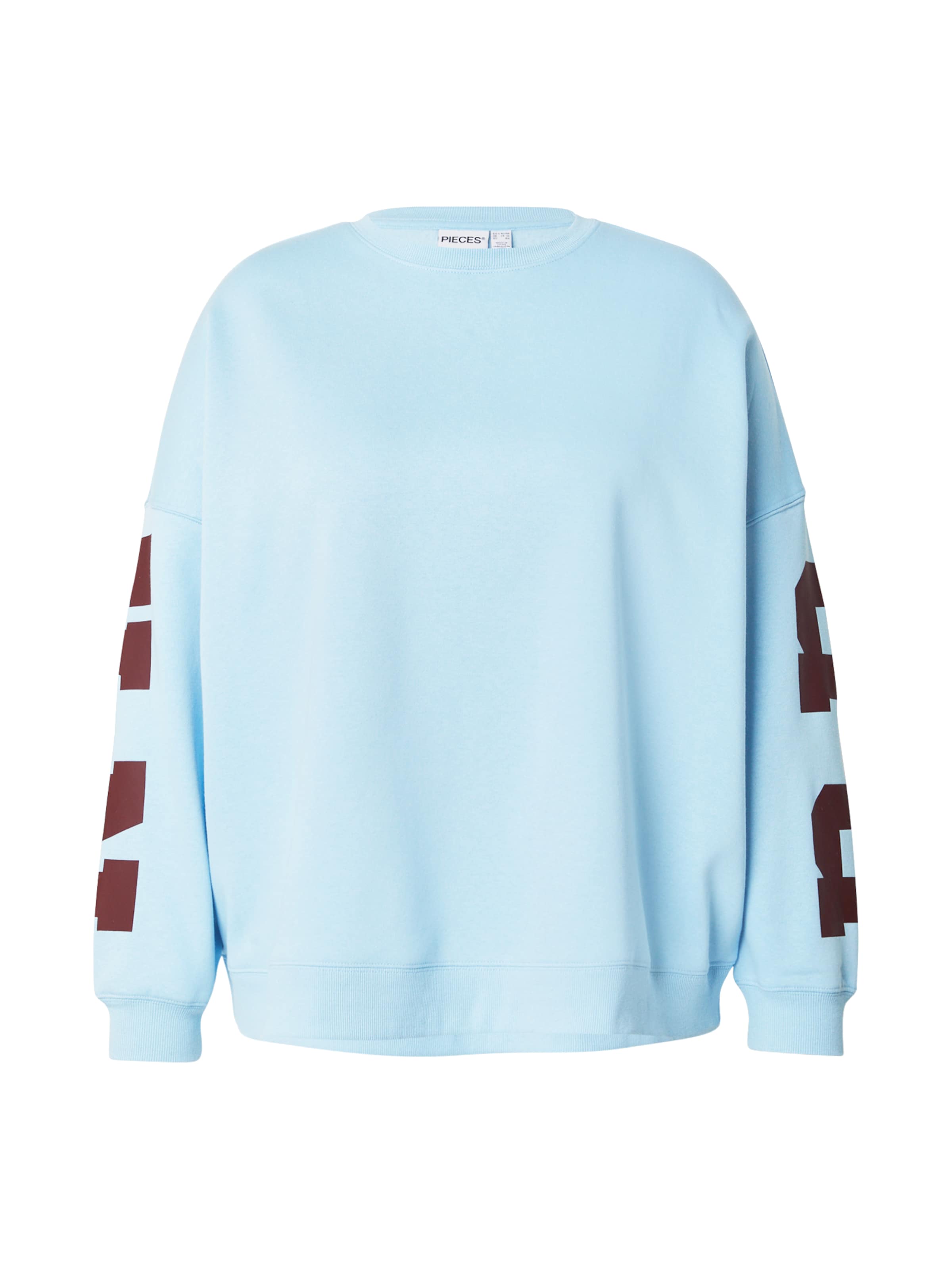 Sweat-shirt &#x27;PCFANY&#x27; PIECES Curve en bleu : devant