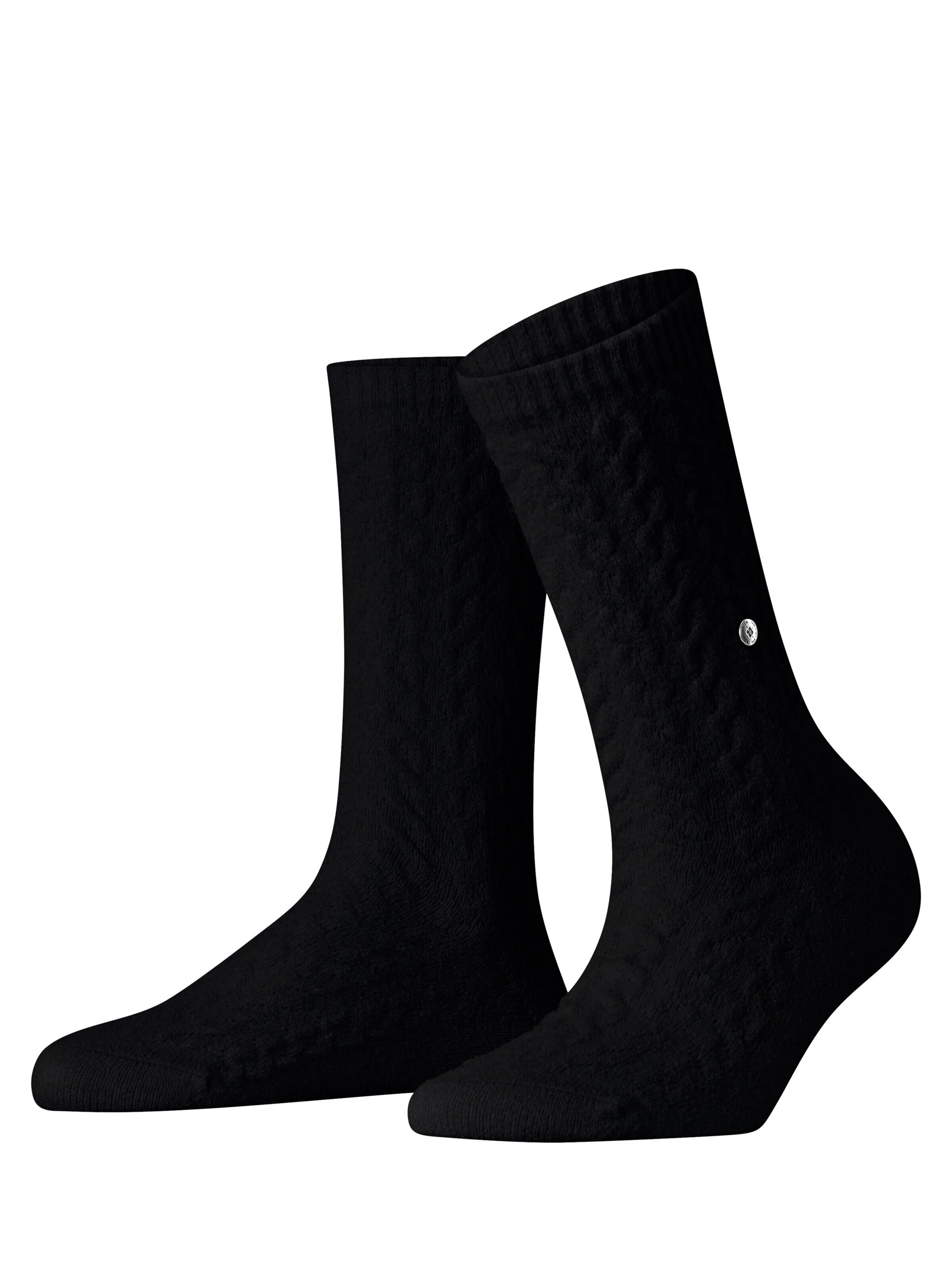BURLINGTON Socken 'Cable'‌‌‌‌‌‌‌‌‌‌ in Schwarz: Vorderseite