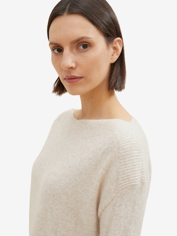 TOM TAILOR Sweater in Beige