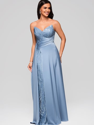 Ombre Abendkleid in Blau