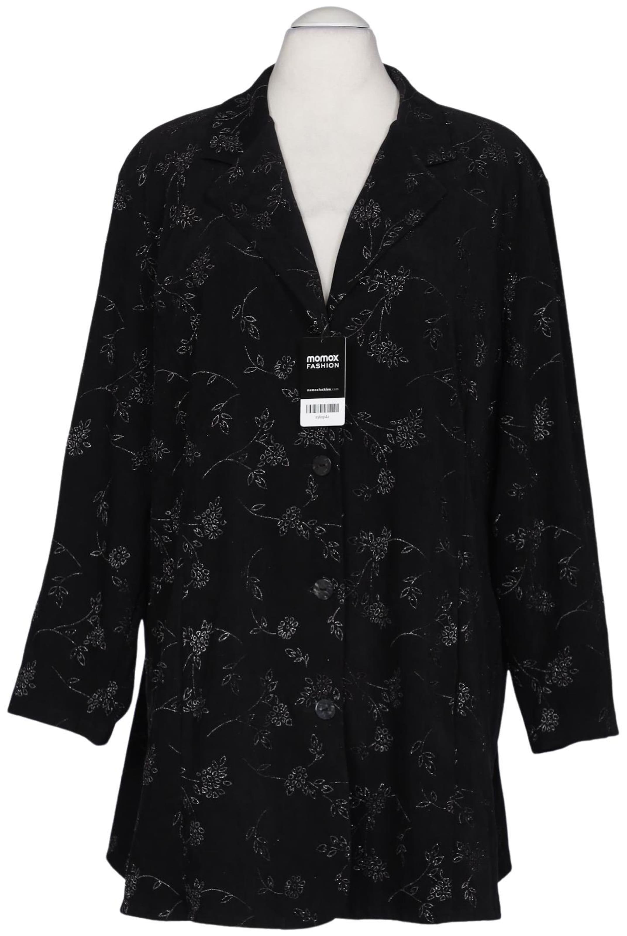 Ulla Popken Mantel 9XL in Schwarz: Vorderseite