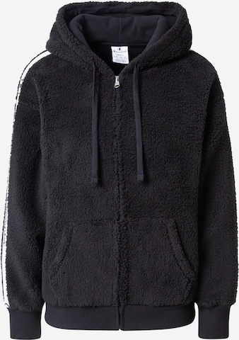 Champion Authentic Athletic Apparel Fleece jas in Zwart: voorkant
