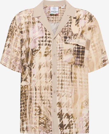 Carlo Colucci Hemd 'Feig' in Beige: Vorderseite