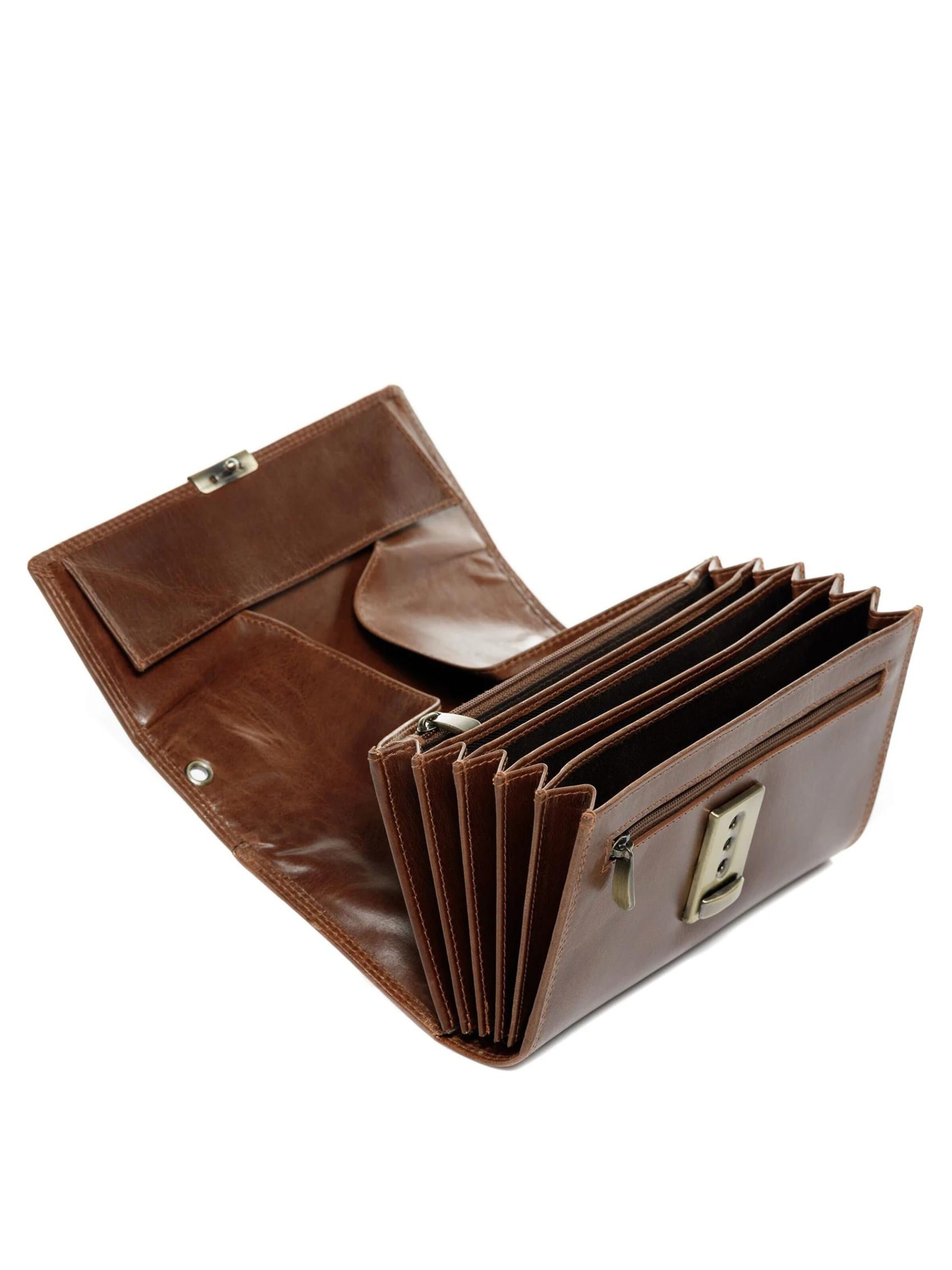 SID & VAIN Fanny Pack 'Kellner-Geldbörse & Holster ABERDEEN' in Brown