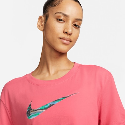 NIKE Performance Shirt 'Swoosh' in Turquoise / Pitaya / Black / White, Item view