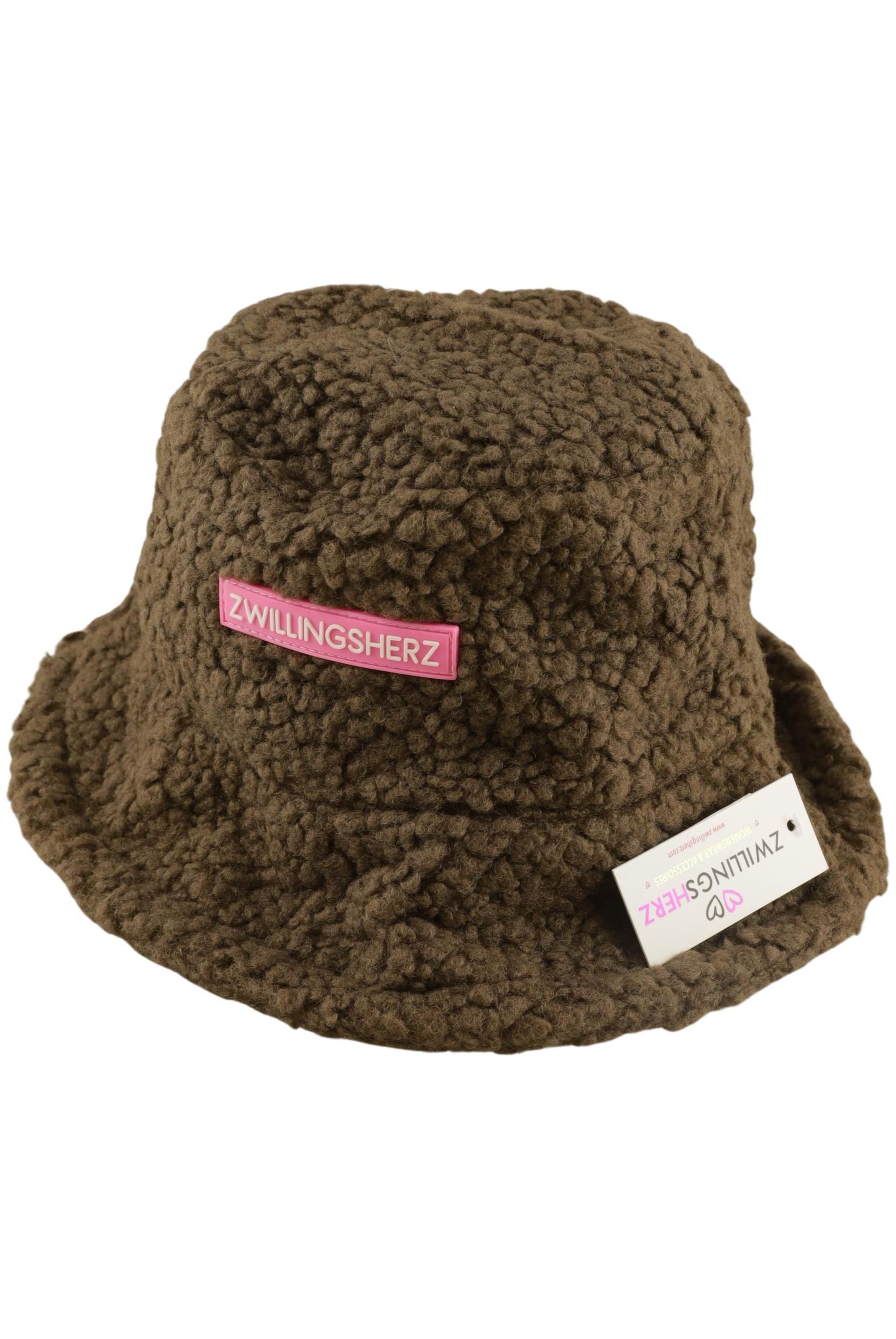 Zwillingsherz Hat & Cap in One size in Brown: front