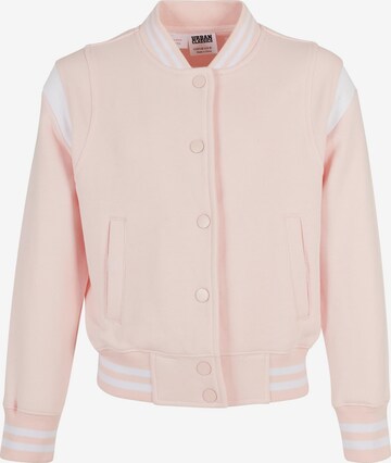 Veste de survêtement Urban Classics en rose : devant