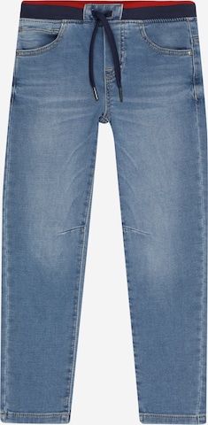 Jeans de la OVS pe albastru: față