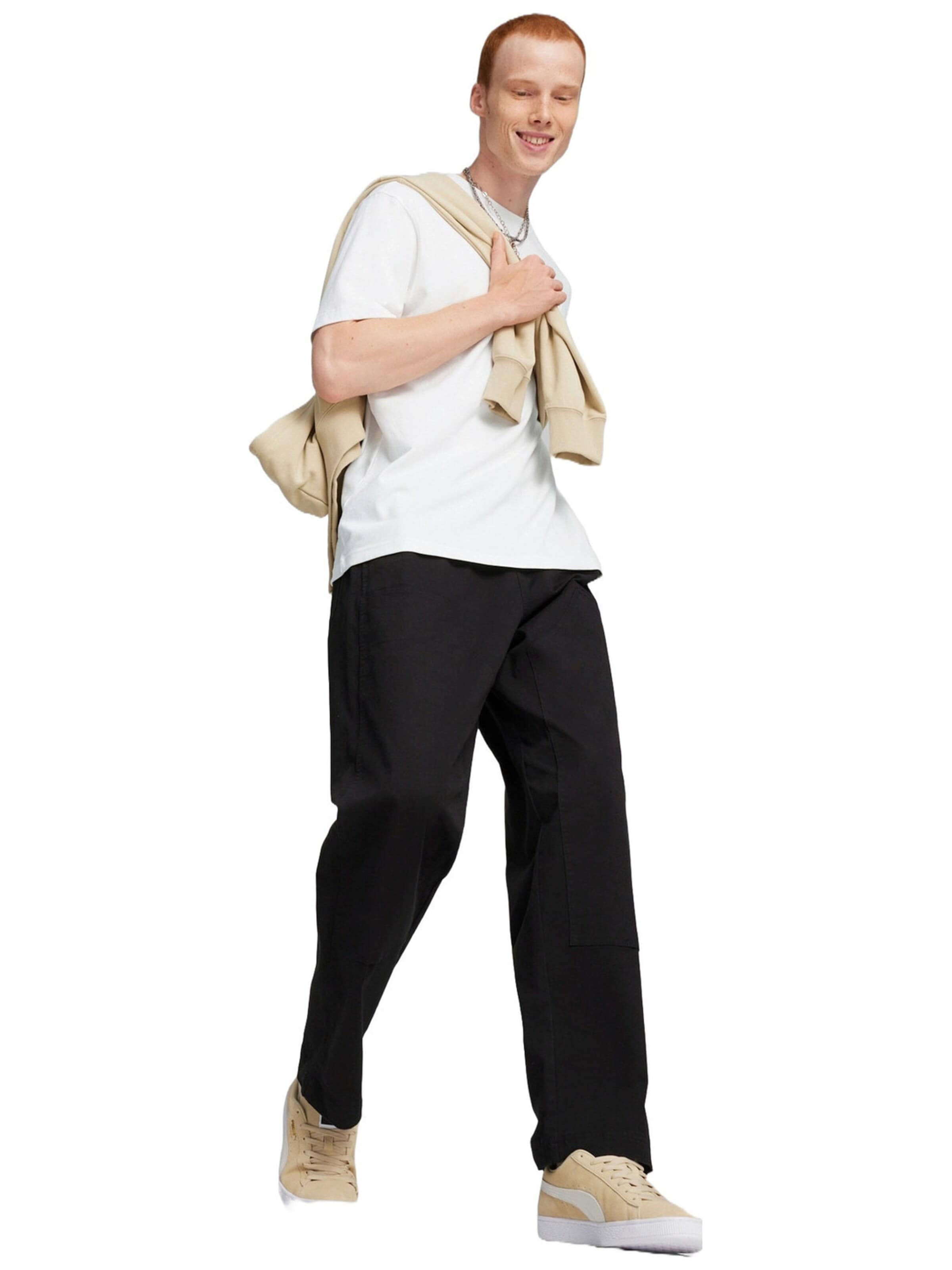 regular Pantaloni sportivi 'Puma Downtown Double Knee Pants Wv' di PUMA in nero: frontale